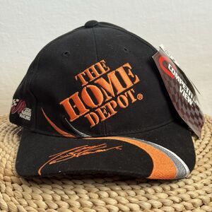 NASCAR The Home Depot #20 Tony Stewart Snapback Hat Joe Gibbs Racing Black Cap